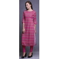 thumbnail image 4 of Bimba Printed Straight Kurtis For Women 3/4 Sleeve Kurta Summer Tunic Dress, 4 of 6