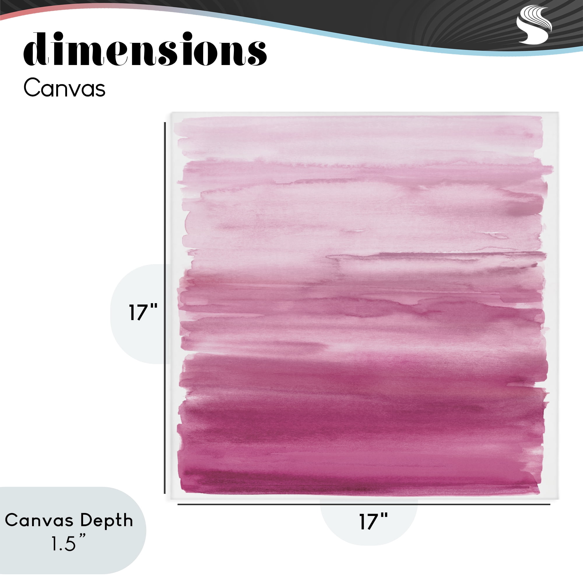 Stupell Industries Gradient Pink Blush Canvas Wall Art, design by Allie Corbin