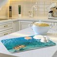 thumbnail image 6 of Sea Turtle Dish Drying Mat Ocean Fish for Kitchen Counter Decor 16x18 in, Sea Dish Draining Mat Bottle Rack Drainer Mats with Loop for Sink Kitchen Accessories, 6 of 6