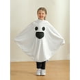 thumbnail image 4 of URMAGIC Toddler Baby Boys Girls Halloween Costume White Ghost Face Cloak Cape Party Cosplay Robe Ghost Costume 1-6T, 4 of 9