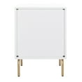 thumbnail image 7 of SAFAVIEH Genevieve Mid-Century Retro 2 Drawer Nightstand, White/Gold, 7 of 7