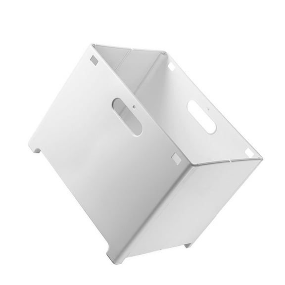 OULII 1Pc White Plastic Laundry Basket Wall Mount Punch Free Hooks for Dirty Clothes and Sundries Storage