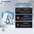 thumbnail image 4 of ELEGRP 20 Amp Tamper Resistant Self-Test GFCI Outlet & 24W In-Wall USB Charger combo Receptacle, Dual Type C, Midsize Screwless Wall Plate included, UL & CUL Listed, White, 3 pack, 4 of 11