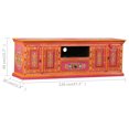 thumbnail image 4 of vidaXL TV Cabinet Solid Mango Wood Pink Hand Painted, 4 of 5