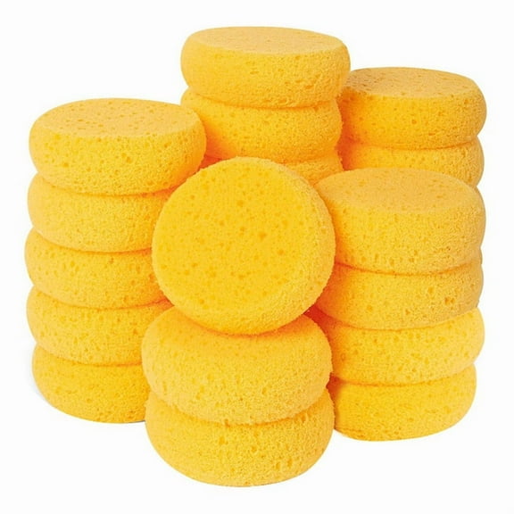 24 * Round Pottery Sponges-Orange