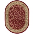 thumbnail image 4 of Transitional Area Rug (5'3'' x 7'3'' Oval) Oriental Red, Beige Living Room Easy to Clean, 4 of 6