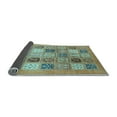 thumbnail image 2 of Ahgly Company Indoor Round Abstract Light Blue Modern Area Rugs, 3' Round, 2 of 4