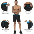 thumbnail image 5 of QPNGRP Men's beach shorts 5inch swim trunks sports fitness shorts quick dry Plus Size Zipper pocket Drawstring closure Black XL, 5 of 6