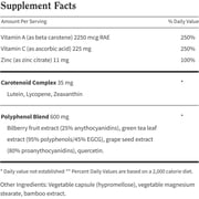 Snap Supplements Eye Health, Lutein, Zeaxanthin, Bilberry Extract, Lycopene - 60 Capsules