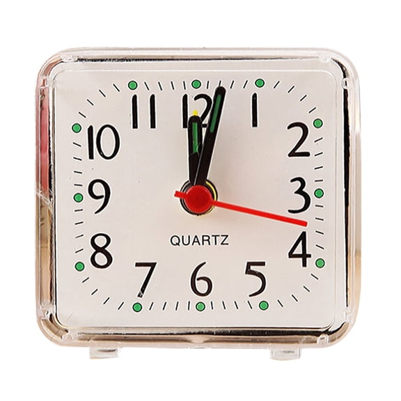 Compact Travel Quartz Beep Alarm Clock Portable Mini Bedside Clock, Cute Small Size Desktop Alarm Clock For Bedroom Travel Office Use, Battery Operated Analog Quartz Alarm Clock For Daily Use Gift