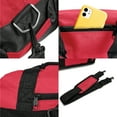 thumbnail image 3 of DALIX 14" Small Duffel Bag Gym Duffle Two Tone in Red with Shoulder Strap, 3 of 6