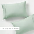 thumbnail image 6 of Noble Linens 2 Piece Pillow Case Set, Aqua, King, 6 of 11