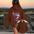 thumbnail image 2 of VeFlora Christian Jesus Hoodies for Girl, Long Sleeve Sweatshirt, Oversized Preppy Bible Verse Faith Graphic Sweatshirts(Brown/12-13 Years), 2 of 4