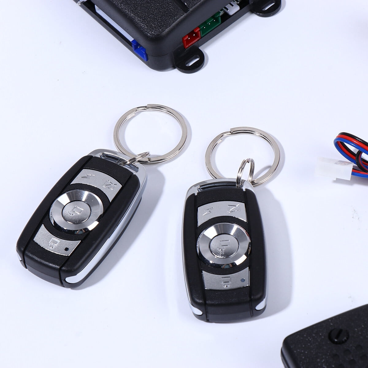 Car Alarm Security System, Black Universal Anti-Theft Device Car Security Device Alarm System Burglar Alarm Protection Car Keyless Entry System