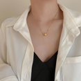 thumbnail image 4 of Collar Exquisito De Acero De Titanio Chapado En Oro Anti-Desvanecimiento Para Mujer, 4 of 4