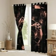 thumbnail image 3 of jejeloiu 3D Console Lovers Blackout Curtains Set of 2 (52x84 Each),Modern Video Game Window Curtains,Pink Black Geometric Curtains and Drapes For Boy,Super Cozy Room Decor, 3 of 6