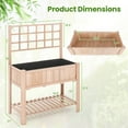 thumbnail image 3 of Costway Jardinière Surélevée Bac de Plantation en Bois Surélevé avec Treillis et Tablette de Rangement Ouverte, 3 of 10