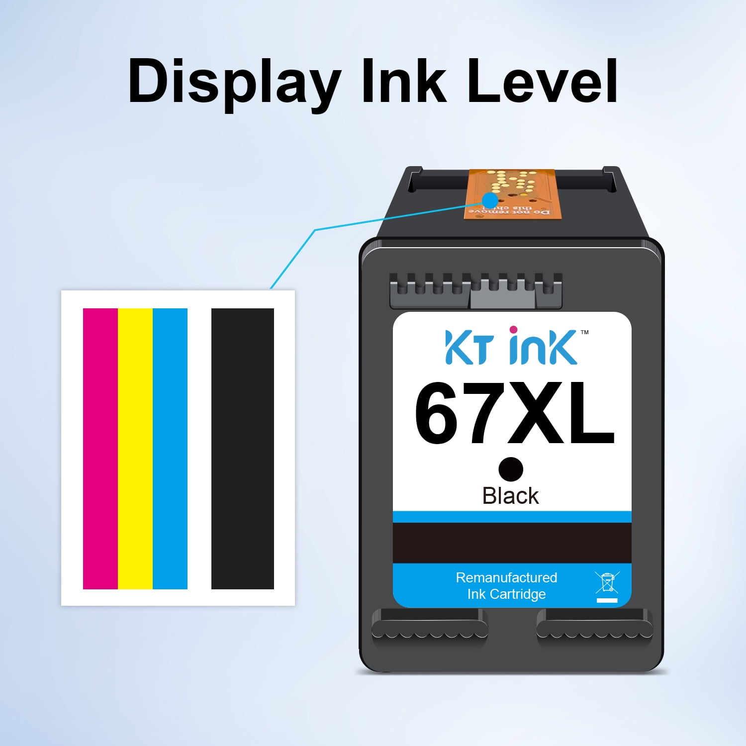 67XL Ink Cartridges for Combo 67 Printer Ink Compatible for DeskJet 2700e 2700 2755e 2755 4155e 4255e for Envy 6000 6055e 6400