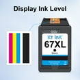 thumbnail image 5 of 67xl Ink Cartridge  for Printers for 67 Ink Compatible for printer 67  for DeskJet 2700e 2700 2755e 2755 4155e 4255e for Envy 6000 6055e 6400, 5 of 7