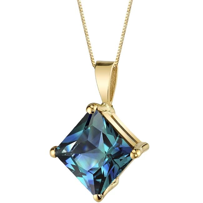 14 Karat Yellow Gold Princess Cut 3.00 