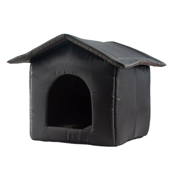 Billuyoard Portable Stray Cats Shelter Tent Warm Cats House Outdoor Feral Perchas para gatos Negro METRO