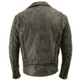 thumbnail image 2 of Milwaukee Leather MLM1515 Men's Classic Beltless Distressed Brown Leather Triple Stitched Motorcycle Biker Jacket XXX-Large, 2 of 10