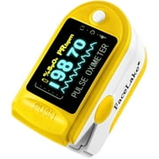 Facelake FL-350 Pulse Oximeter, with Carrying Case & Batteries, Yellow
