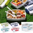 thumbnail image 5 of YgkuHd Double Layered Lunch Box, Plastic Split Box, Bento Box, Microwave Oven, Lunch Box, Sealed Box, Picnic Box on Clearance, 5 of 7