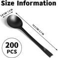 thumbnail image 2 of LIOUCBD 200Pcs Black Plastic Serving Spoons, LIOUCBD Disposable Soup Spoon, Heavy Weight Plastic Utensils Cutlery Set for Weddings Catering Buffets Parties Events Christmas Halloween Party, 2 of 7
