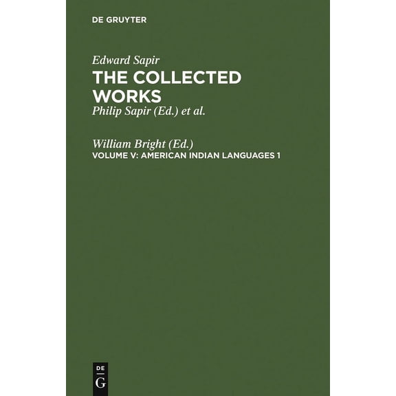 Collected Works of Edward Spair American Indian Languages 1, Book 05, (Hardcover)
