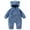 Light Blue, variant on Baby Bear Hooded Sleepsuit, Cozy Pajama Set with Soft Lining for Winter, Warm Loungewear and Playwear,Size:9-12 Months