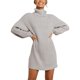 thumbnail image 1 of Gibobby Casual Suéter para Mujer, Suéter Corto de Cuello Alto para Mujer(Gris,CH), 1 of 4