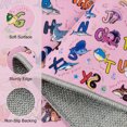 thumbnail image 2 of Janvonne Ocean Animal Alphabet Kids Area Rug - Soft ABC Learning Carpet,Non-Slip Washable Play Mat for Nursery Playroom Bedroom,5x7ft,Pink, 2 of 9