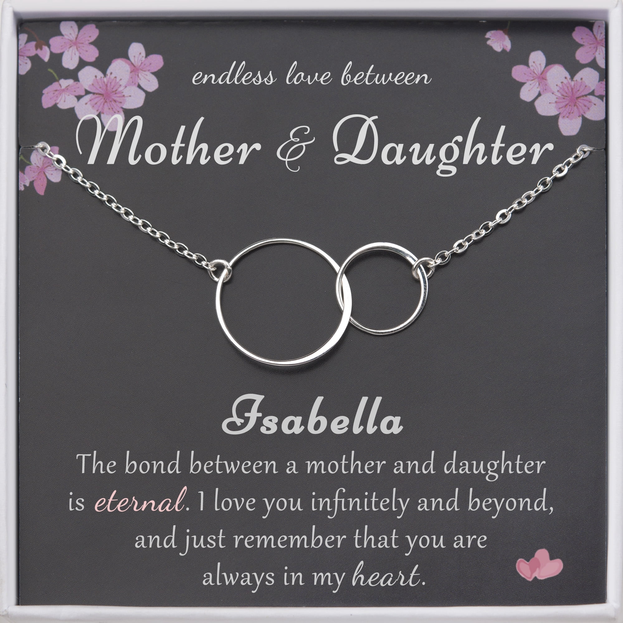 Anavia Mother-Daughter Necklace for Mothers Day Gift, 925 Sterling Silver Mother-Daughter Necklace Mom Birthday Gift -[Custom Name]