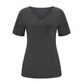 thumbnail image 6 of Endives Women's 3/4 Sleeve Shirts V Neck Loose Fitting Tops Casual Solid Color Tshirts Trendy Basic Tunic Summer Ladies Tops, 6 of 7