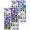 Black, variant on Blue Purple Flowers Kitchen Dish Towels for Drying Dishes Set of 4, Spring Seasonal Botanical Florals Waffle Weave Microfiber Hand Tea Bathroom Towels Quick Dry & Absorbent Towel 12x12