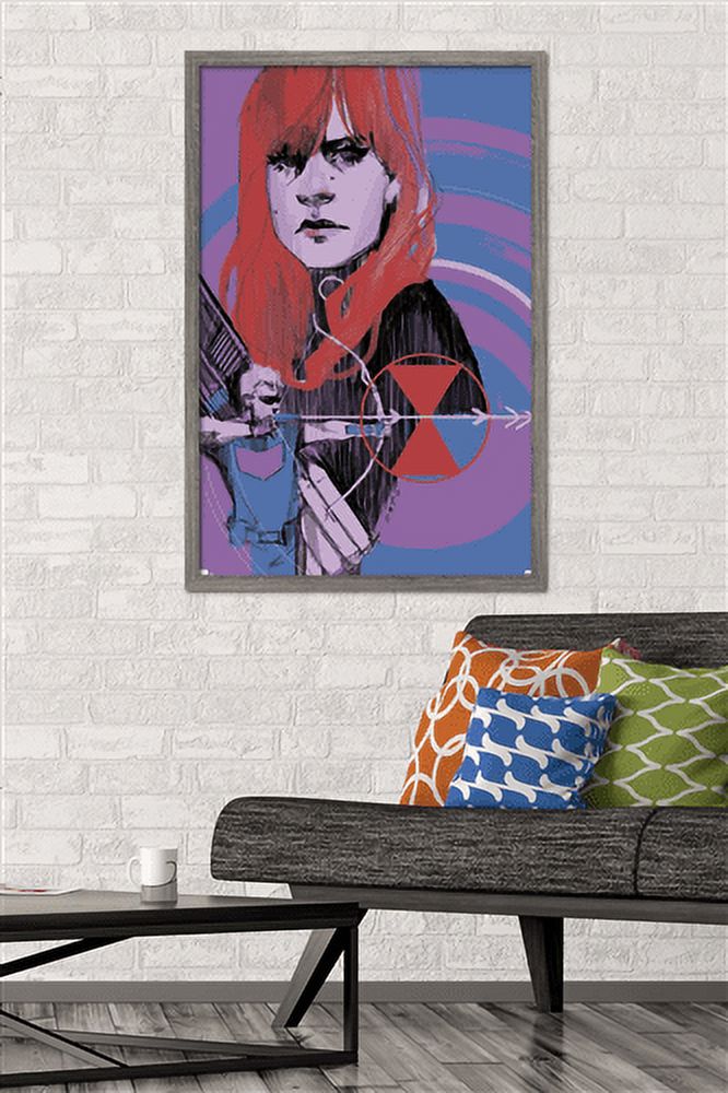 Marvel Comics - Hawkeye and Black Widow - Panel Wall Poster, 22.375" x 34", Framed
