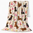 thumbnail image 2 of Dachshund Dog Star Fun, Playful Pet Portrait Pattern, Warm Flannel Blanket for Living Room and Bedroom with Detailed Artwork, Dog Lovers Christmas Gift, Pet Lover Home Decor, 2 of 9