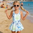 thumbnail image 3 of Xixirimido Sea Turtle Corals Print Girls One Piece Swimsuit with Skirt Modest Sleeveless Swim Dress Featuring Built-in Shorts & UPF 50+ Sun Protection for Beach Pool, 12-13 Years, 3 of 7