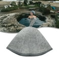 thumbnail image 2 of Thickened Winter Wool Felt Sauna Hat Keep Warm Bath for Skin Head Accessories, 2 of 9