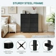 thumbnail image 7 of Nextay 4-Drawer Fabric Dresser for Bedroom, Storage Dresser Closet with Steel Frame & Wooden Top for Living Room, Dressing Room, Entryway, Black, 7 of 7