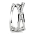thumbnail image 3 of Rings for Women Silver 316L Stainless Steel DA381 - AAA Grade Cubic Zirconia in Clear, 3 of 6