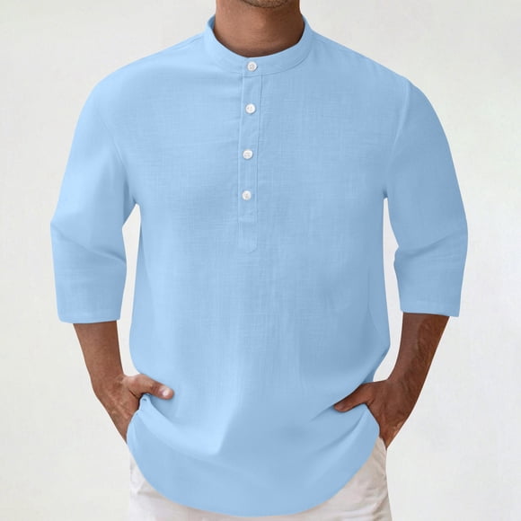 Hauts pour Hommes Habillés Décontractés Vêtements d'Entraînement Manches Longues Hauts Légers Décontractés pour Hommes Blouses Lumineuses Chemises Manches Longues pour Hommes Grandes Manches Longues Col en V Tee-Shirts pour Hommes