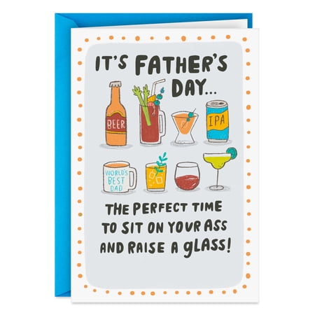 Hallmark Shoebox Funny Father's Day Card (Top-Shelf Wishes - Adult Language)