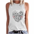 thumbnail image 2 of Uootdi Womens Tops Game Day Football Print Sleeveless Tank Tops Halter Neck Relaxed Fit Tees Lightweight Summer Casual Tees Gift, 2 of 5