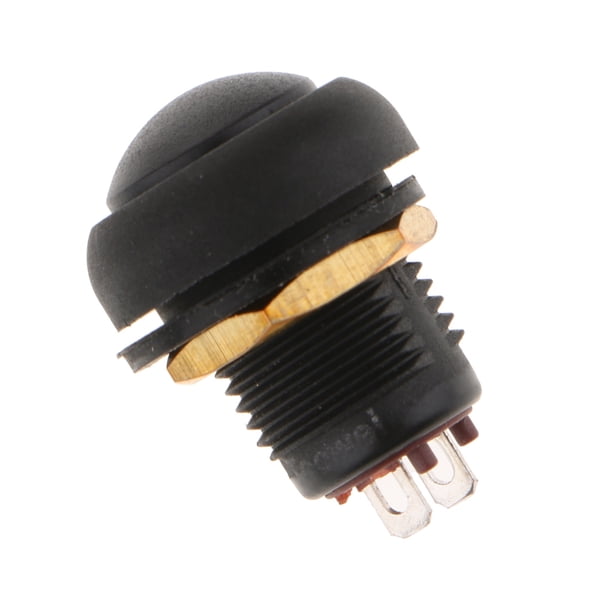 Interruptor de botón Zulema plástico IP67 automóvil cable autoblocante impermeable 12 mm Negro