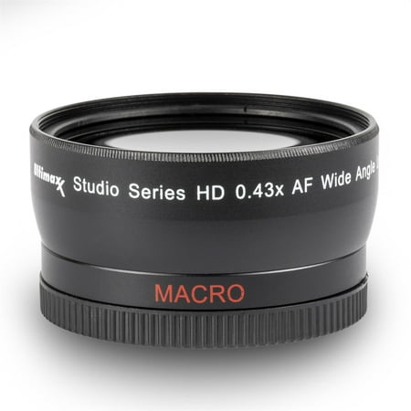 ULTIMAXX 49mm .43x Ultra Fast AF HD Wide Angle Lens for DSLR and Video Recording