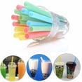 thumbnail image 1 of 100Pcs Colors Drinking Straws For Wedding Party Bubble Tea Smoothie Birthday, 1 of 7