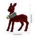 thumbnail image 3 of Seyotauo Artificial Red Flocked Plastic Christmas Reindeer Decoration Standing Reindeer Figurines Xmas Deer Statue Decor for Rustic Winter Holiday Party Home Mantel Tabletop Indoor Supplies, 3 of 6