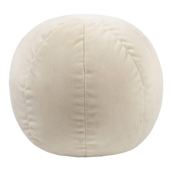 Almohada Tov Furniture Boba redonda, color crema, 35 cm